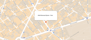 Carte emplacement de l'hôtel